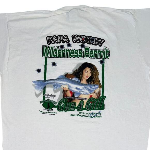 Papa Woody Vintage 1998 Deadstock Gun & Gill Rubber Comp Shirt - Picture 2 of 4